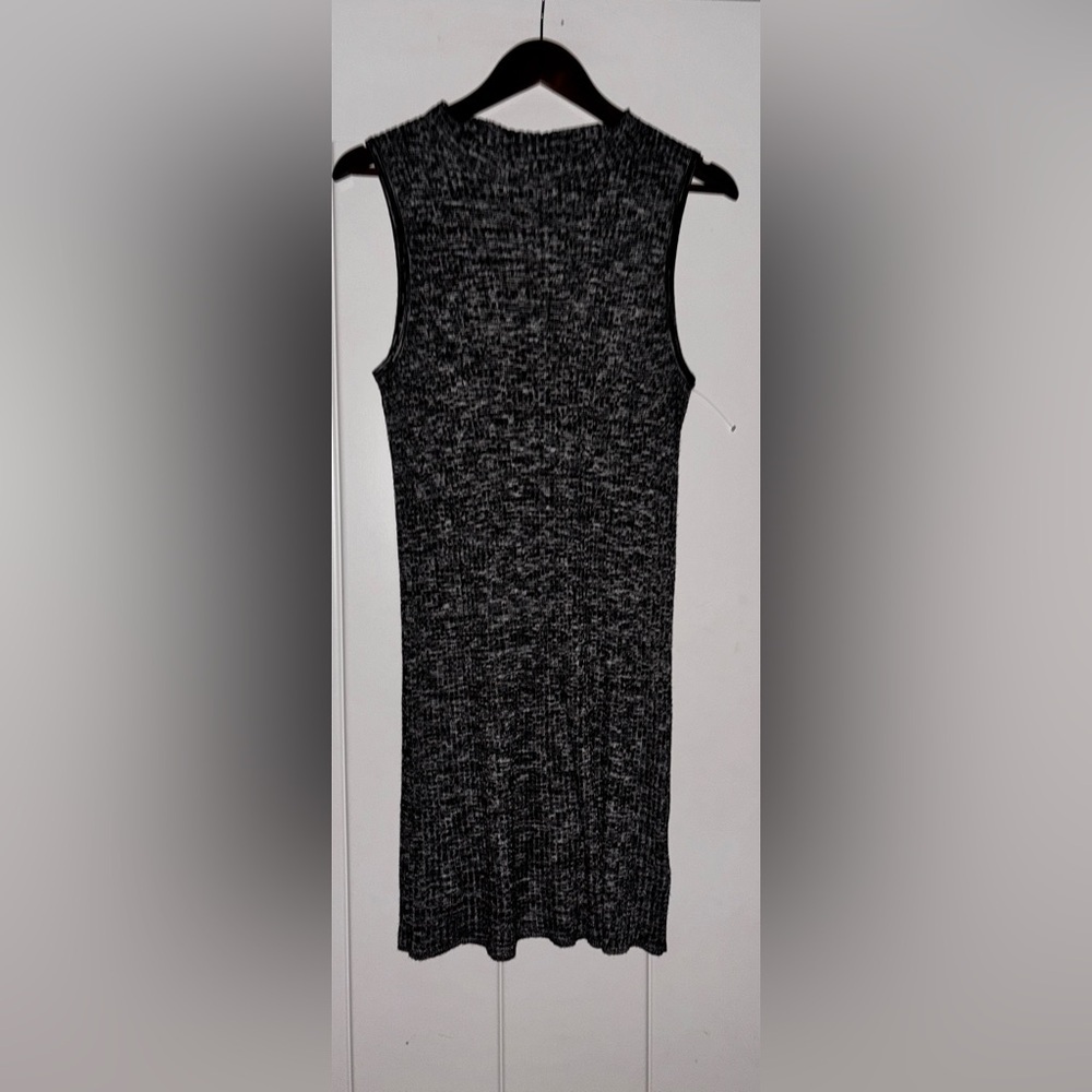 Lucy Paris‎ Rib Knit Gray Sweaterdress Women XL Vacay Travel Stretch Resortwear